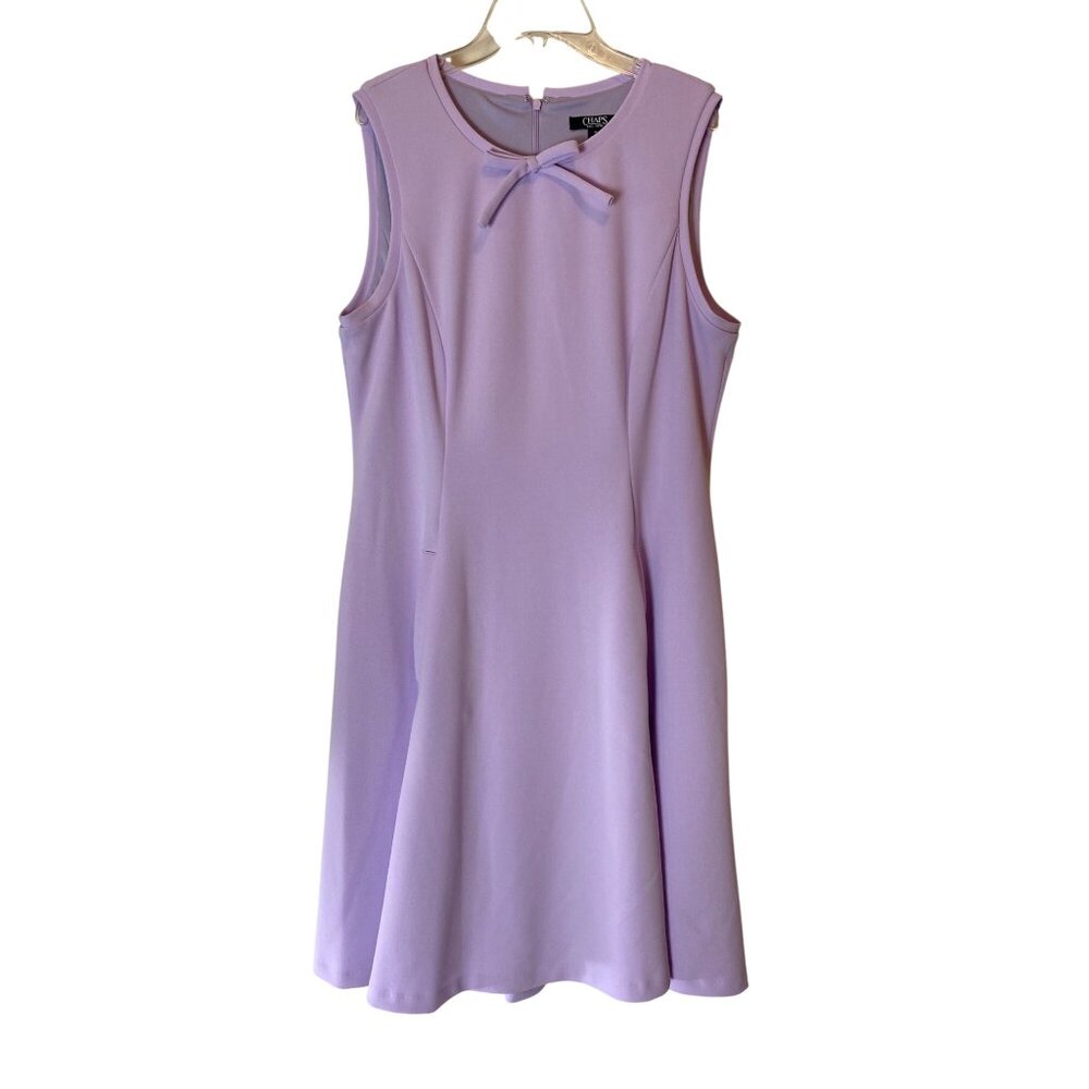 Chaps Sleeveless Lavender A-Line Dress Polyester/Spandex Size 12